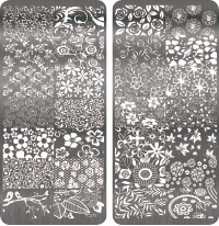 NAIL ART STAMPING KIT FLIRTY FLORALS 1 PATTERN