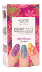 NAIL ART STAMPING KIT FLIRTY FLORALS 1