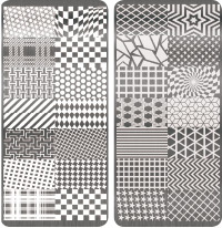 NAIL ART STAMPING KIT GEOMETRIC 1 PATTERN